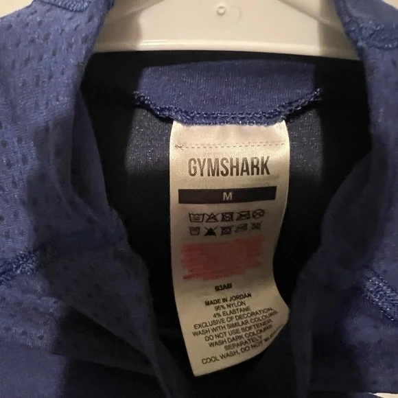 Gymshark Vital Seamless 2.0 High Neck Midi Crop Top in stellar blue marl - Picture 4 of 6